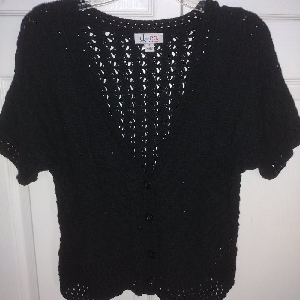 Knit button up shirt women's small